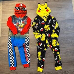 Pikachu and Mario Kids Onesie Set Size 4/5
